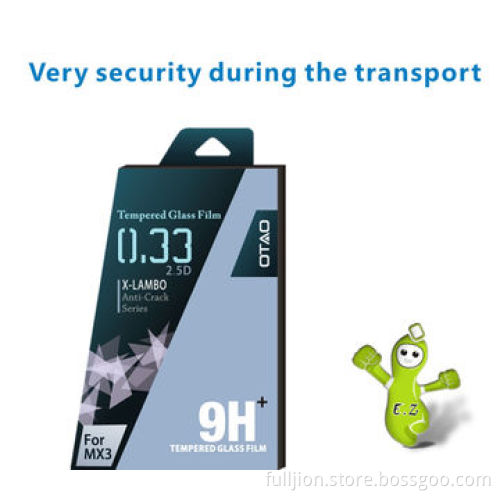 Anti-crack 0.33mm right angle tempered glass screen for Meizu MX3